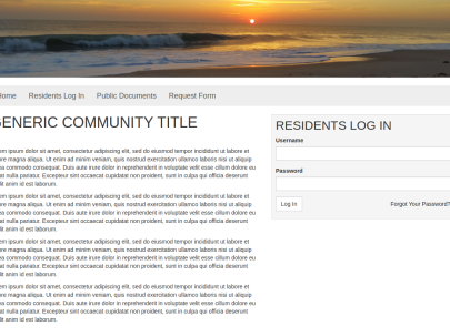 Example of a community page
